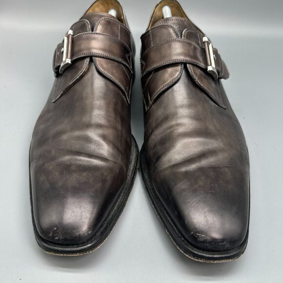 Magnanni Marco II Mens 11.5 M Brown Leather Dress Shoes Single Monk Strap Buckle main image 7
